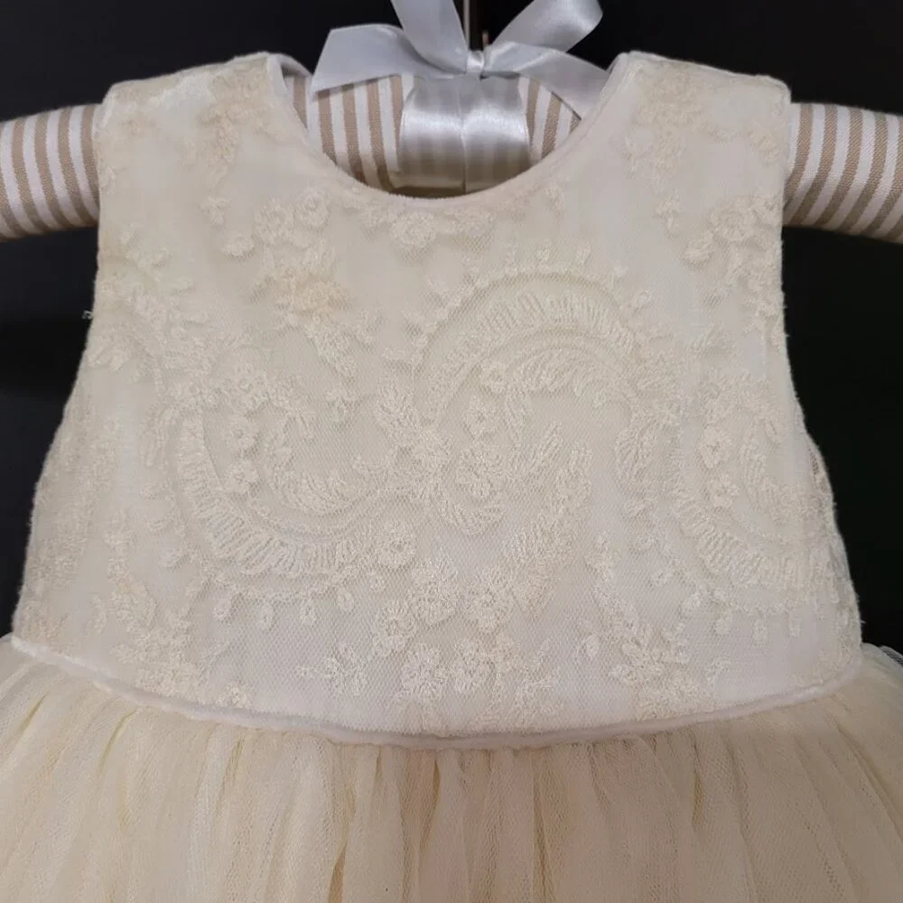 Ralph Lauren Little Girls Formal/Baptism/Christening/Holiday Dress 12M